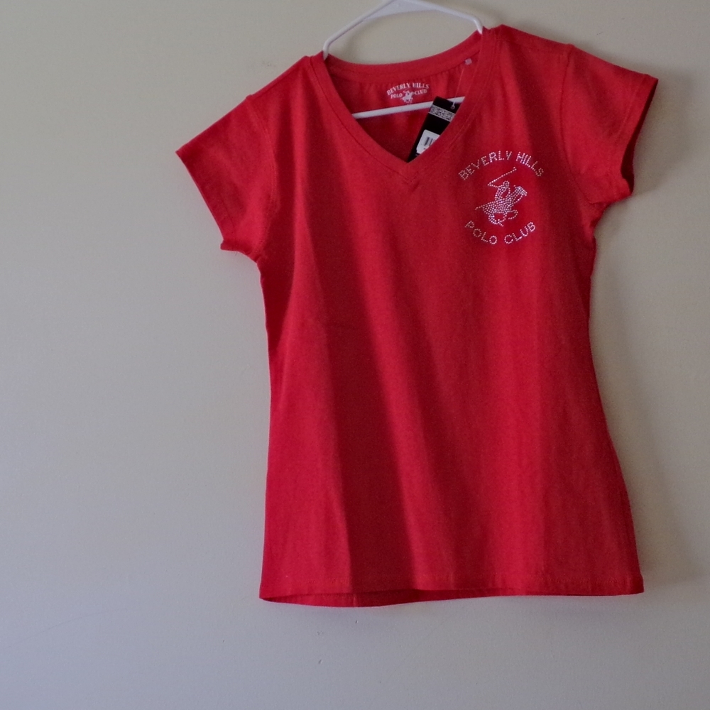 NWT  Red shirt Beverly Hills Polo club. size M